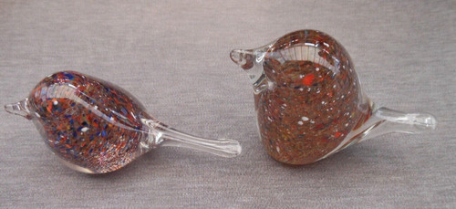 Two glass birds nice quality - two,
