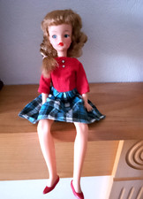 Vintage Rare Posing Tammy Doll Long hairpiece in School Daze + Shoes