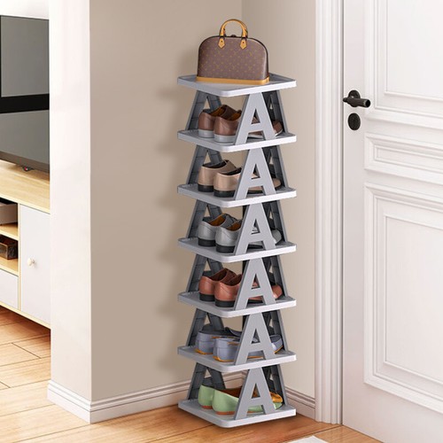Tier wooden shoe rack tall - tier,
