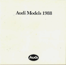Audi Range 1987-88 UK Market Sales Brochure 80 90 Coupe 100 200 Quattro
