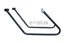 black coated  pannier rails