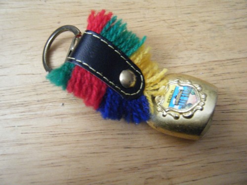 Vintage cow bell keyring - vintage,