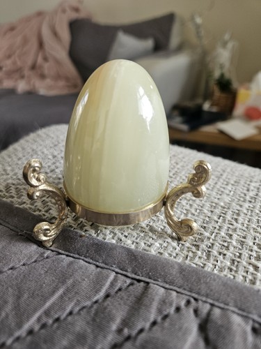 Vintage onyx egg - vintage, stand