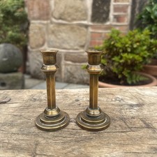 Small Brass Candlestick Pair