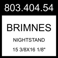 IKEA BRIMNES Nightstand Black  15 3/8x16 1/8" 803.404.54