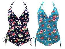 Womens Floral Print Tankini Set Ladies Swimming Vest Top + Bottoms Swimsuit