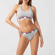 Moschino Sports Bra Grey Tape