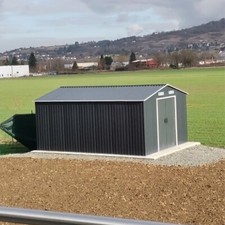 Large Steel Utility Tool Shed Garden Backyard Tool House Bike Barn Sliding Doors