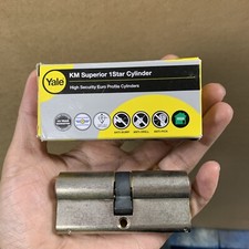 Door Cylinder Lock Keyed Alike YALE Pair uPVC Anti Bump Nickel 35/35 & 70mm