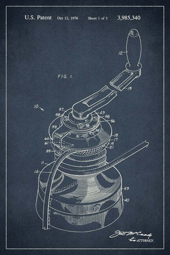 Sailboat winch nautical patent - sailboat,