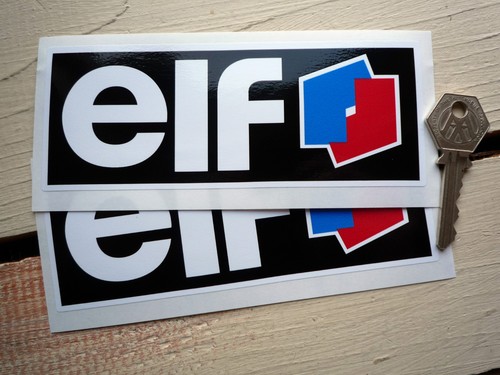 Elf race car stickers pair - elf,