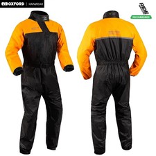 Oxford Rainseal All Weather Black 100% Waterproof Motorcycle Over Suit - Orange