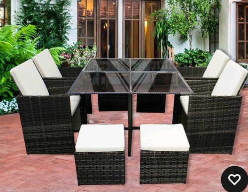 Rattan garden furniture cube - garden,