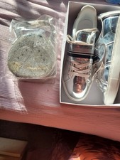 Silver Glitter Shoes And