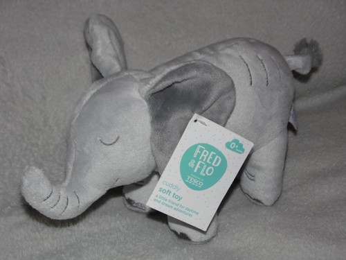 Tesco grey elephant soft - , toy