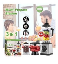 3 in 1 Blender, 6000w Heavy Duty Blender, 2.5l+2l+0.8l, Bpa Free, VGC