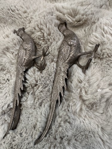 Pair silver coloured metal - coloured,