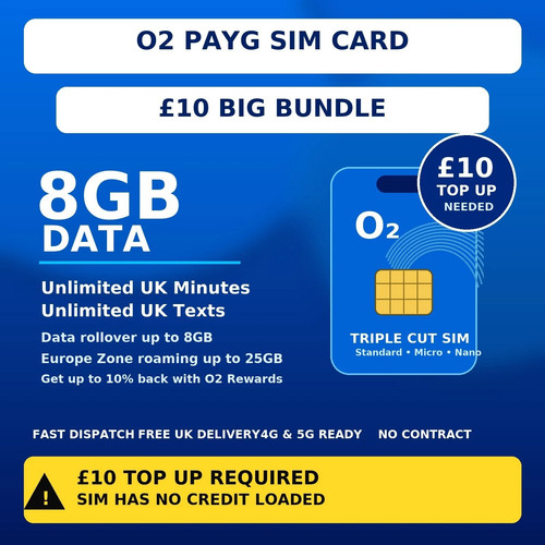 Pay you sim - o2, £10