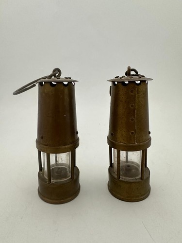 Vintage brass miners - x2,