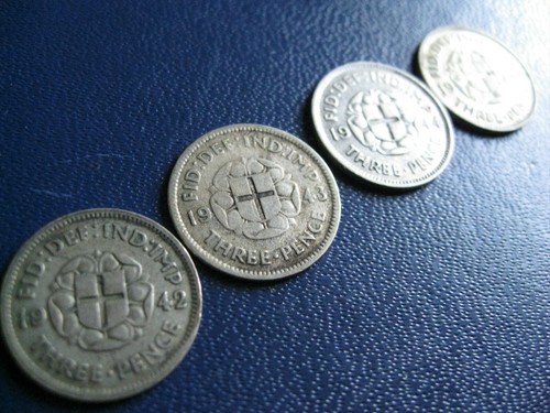 George silver threepence - vi,