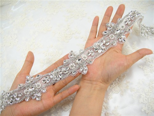 Rhinestone wedding belt sash - wedding,