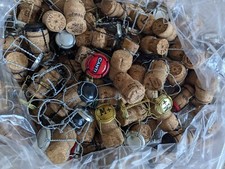 Sparkling wine corks and muselets - for craft projects etc - 100