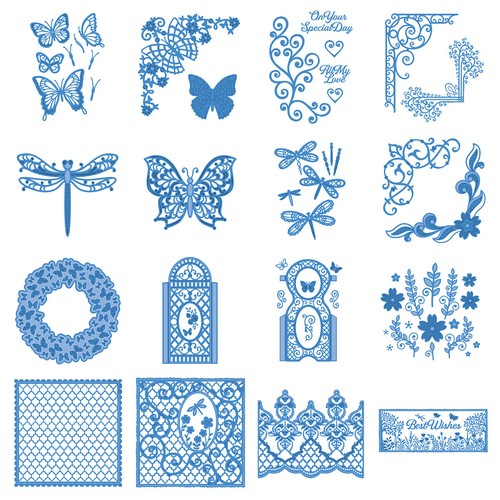 Butterfly dragonfly lace - butterfly,