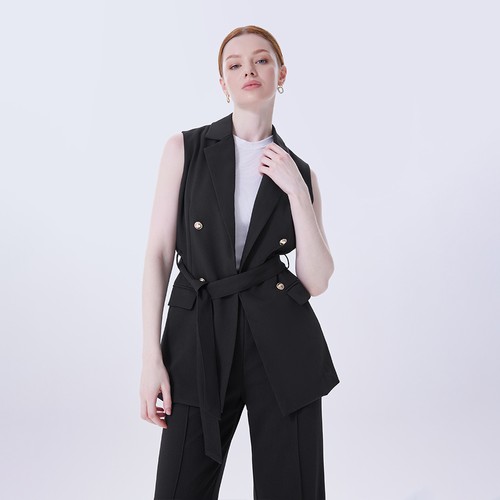 Women lapel waistcoat - waistcoat, ladies