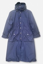 Musto Men’s Navy Blue Long Hooded Trench Coat - XS