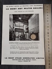 Advert Print La Mont Steam Generator Limited Wembley Boilers Industry 1961