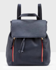 Good Condition BODEN Navy Whitehaven Real Genuine Leather Backpack Rucksack Bag