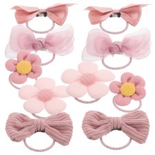  10 Pcs Dog Accessories Puppy Bow Tie Cat Ponytail Holders for Pets