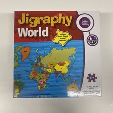 Happy Puzzle JIGRAPHY World Map 112 piece Educational Jigsaw Puzzle Game