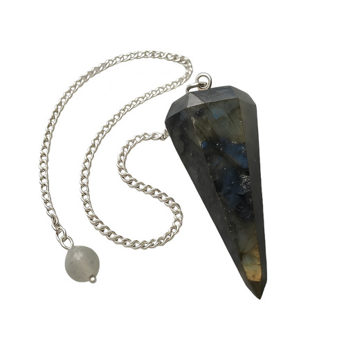 Labradorite pendulum crystal - labradorite,