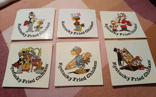 Vintage 1980s kfc stickers - 1980s,