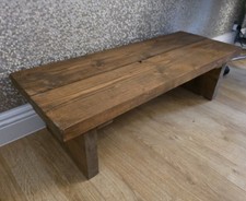Handmade Rustic Wooden Farmhouse Hall Bench