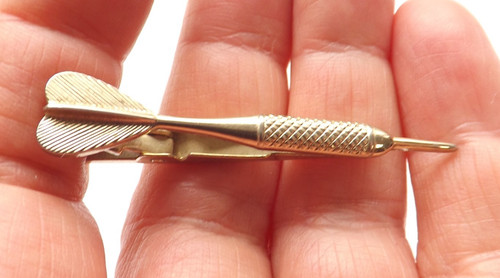 Vintage stratton tie clip - stratton, gold