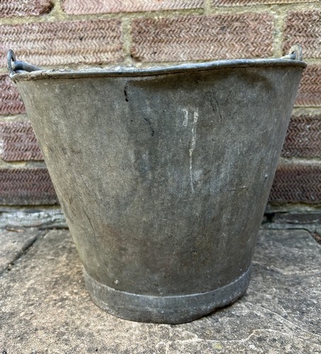 Vintage galvanised bucket - vintage,
