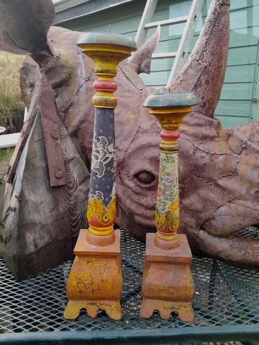 Vintage pair wooden - of,