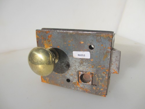 Antique iron door rim lock - iron,