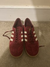 Adidas Hamburg Men's Red Suede Trainers Size 9