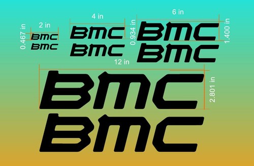 Bmc bike frame vinyl decal - bmc,