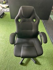 Adjustable PlayHaha Leather Gaming Chair -  Black