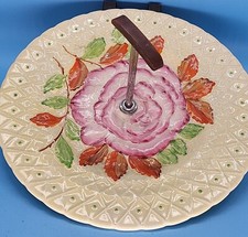 CORONET WARE PARROT AND CO CHINA  HAND PAINTED CAKE PLATE, DIAMETER 23CMS.