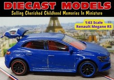 RENAULT MEGANE RS IN BLUE; SPECIAL MAJORETTE 1:63 SCALE DIECAST MODEL CAR #222F