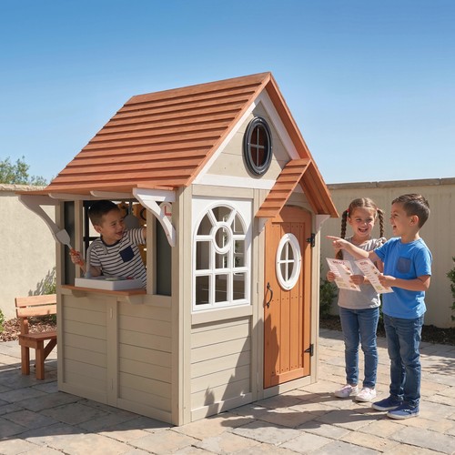 Qaba outdoor wooden playhouse - outdoor,