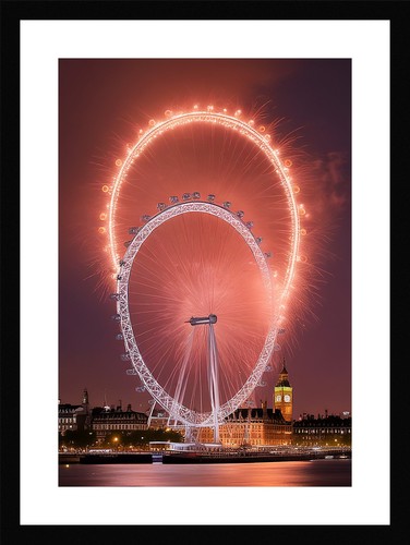 Modern london skyline - london, framed