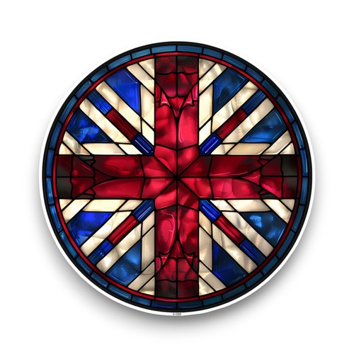 Large british flag - uk, stained