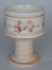 Jersey Pottery Pink Candle Holder Pillar Candle Vintage Studio Pottery