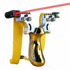 Powerful Hunting Slingshot Catapult Laser Sight High Velocity + 500 Ammo